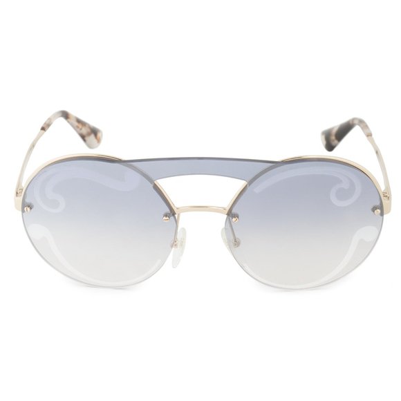Prada Light Grey Round Sunglasses